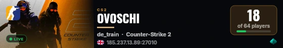 OVOSCHI live status badge