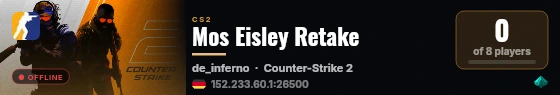 Mos Eisley Retake live status badge