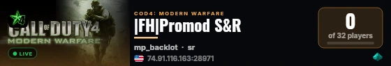 |FH|Promod S&R live status badge
