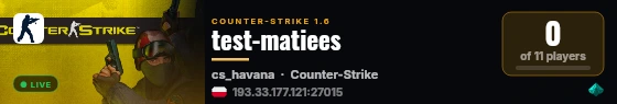 test-matiees live status badge
