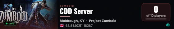 CDD Server live status badge