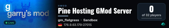Pine Hosting GMod Server live status badge