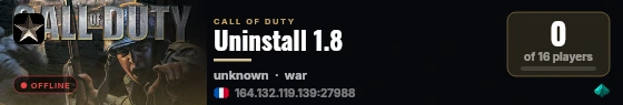 Uninstall 1.8 live status badge