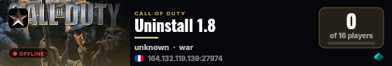 CoD4X Downgradeserver live status badge