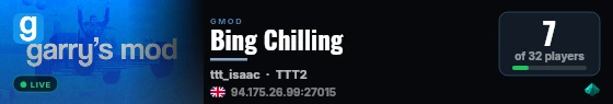 Bing Chilling live status badge