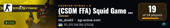 (CSDM FFA) Squid Game A®ENA live status badge