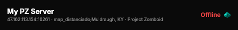 My PZ Server live status badge