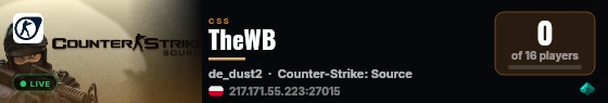 TheWB live status badge