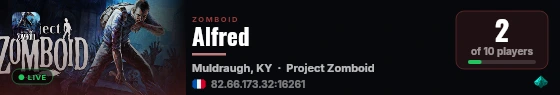 Alfred live status badge