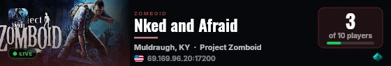 Nked and Afraid live status badge