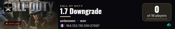Many server on 1.7 live status badge