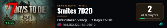 Smites 7D2D live status badge