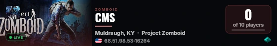 CMS live status badge