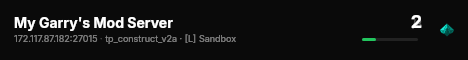 My Garry's Mod Server live status badge