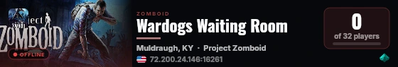 Wardogs Waiting Room live status badge