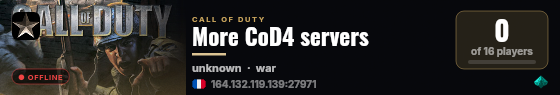 CoD4X Downgradeserver live status badge