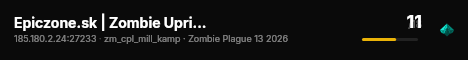 Epiczone.sk | Zombie Uprising | [Human Classes | LVLS | EXTRAVIP FREE] live status badge