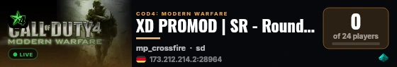XD PROMOD | SR - Round: 11/20 live status badge