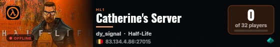 Catherine's Server live status badge