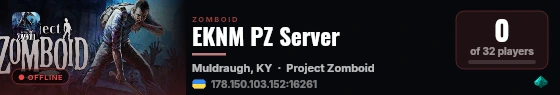 EKNM PZ Server live status badge