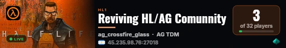 Reviving HL/AG Comunnity live status badge