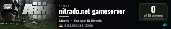 nitrado.net gameserver live status badge
