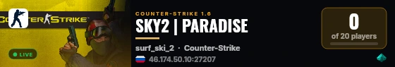 SKY2 | PARADISE live status badge