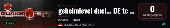 geheimlevel duel... DE tc #1 live status badge
