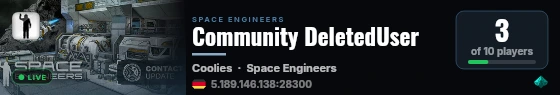 Community DeletedUser live status badge