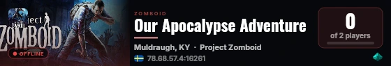 Our Apocalypse Adventure live status badge