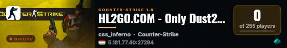HL2GO.COM - Only Dust2 CSDM [CA] live status badge