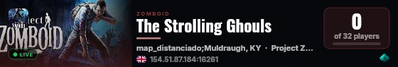 The Strolling Ghouls live status badge