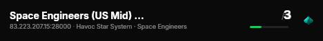 Space Engineers (US Mid) Server by g-portal.com live status badge