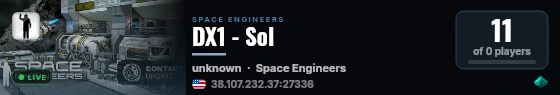 DX1 - Sol live status badge