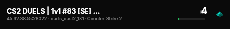 CS2 DUELS | 1v1 #83 [SE] — CYBERSHOKE.NET (ONLY DUST2) live status badge