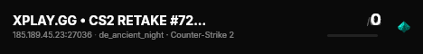 XPLAY.GG • CS2 RETAKE #72 • [SE] live status badge