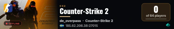 Counter-Strike 2 live status badge