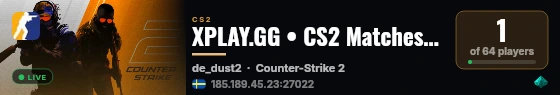 XPLAY.GG • CS2 Matches #69 live status badge