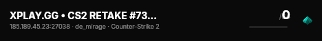 XPLAY.GG • CS2 RETAKE #73 • [SE] live status badge