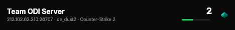 Team ODI Server live status badge