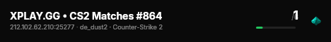 XPLAY.GG • CS2 Matches #864 live status badge