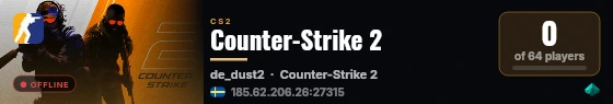 Counter-Strike 2 live status badge
