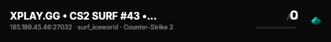 XPLAY.GG • CS2 SURF #43 • [SE] live status badge