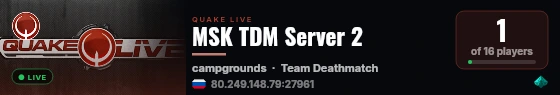 MSK TDM Server 2 live status badge