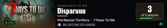 Disparuuu live status badge