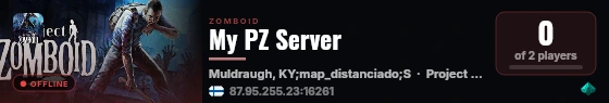 My PZ Server live status badge