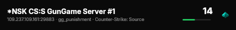 *NSK CS:S GunGame Server #1 live status badge