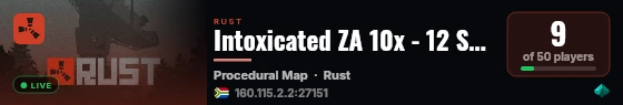 Intoxicated ZA 10x - 12 Sep - Just wiped live status badge