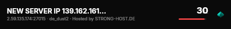 NEW SERVER IP 139.162.161.160:27015 live status badge