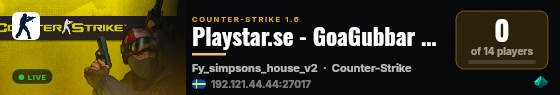 Playstar.se - GoaGubbar FY - Bredband2 live status badge